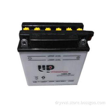 12N9-3B Dry Charged electric scooter battery 12V 9Ah with a